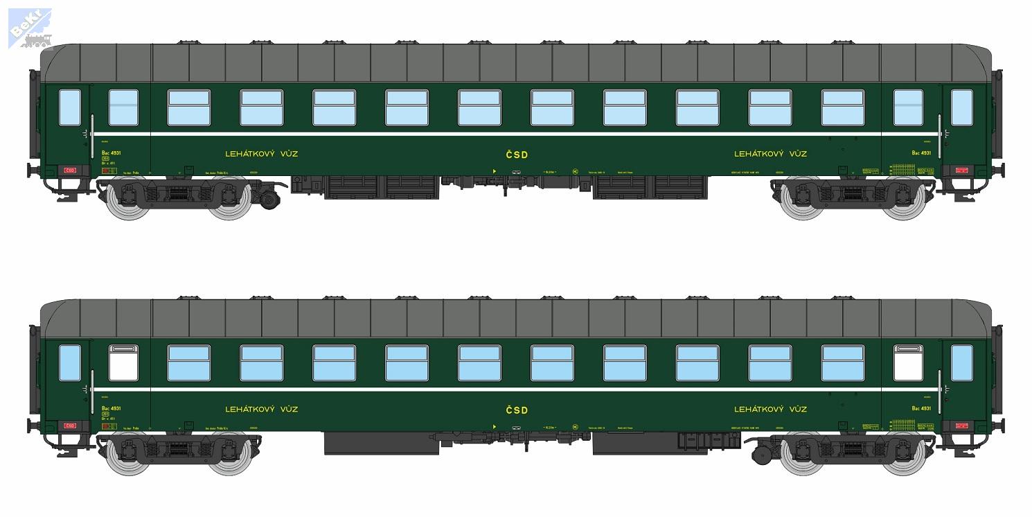 Igra model 97200006 Lehátkový 4-osý vůz Bac Depo-Praha ČSD