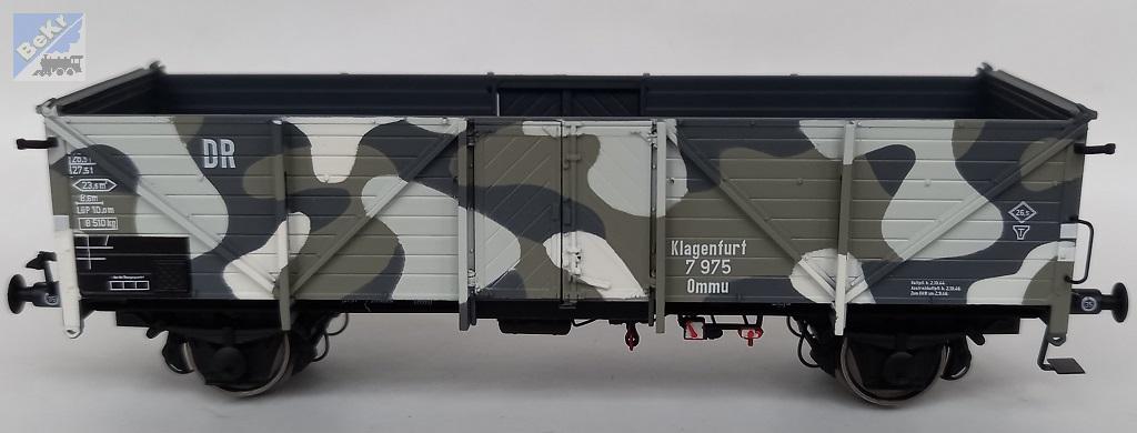 Exact-train 20339 Otevřený 2-osý vůz Ommu (Klagenfurt) kamufláž DR
