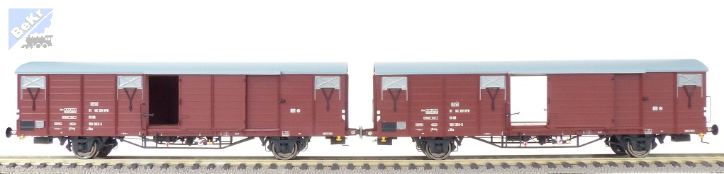 Exact-train 20466 Set dvou 2-osých uzavřených vozů Gbs DR