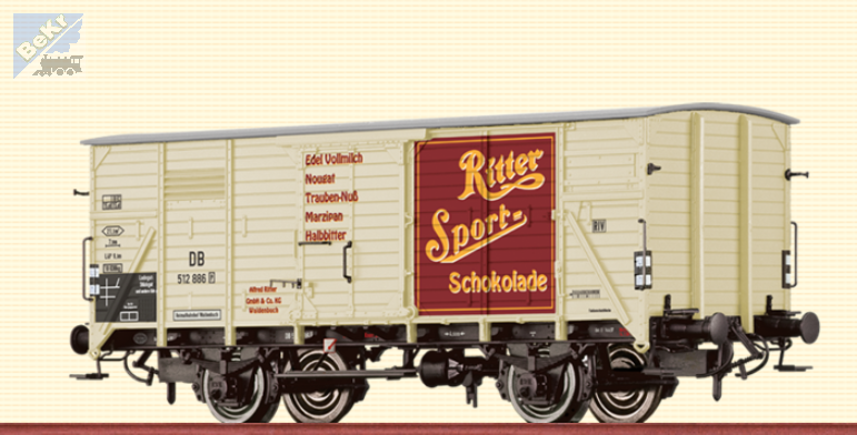 Brawa 49856 Uzavřený 2-osý vůz G10 "RITTER SPORT" DB !!! AKCE !!!