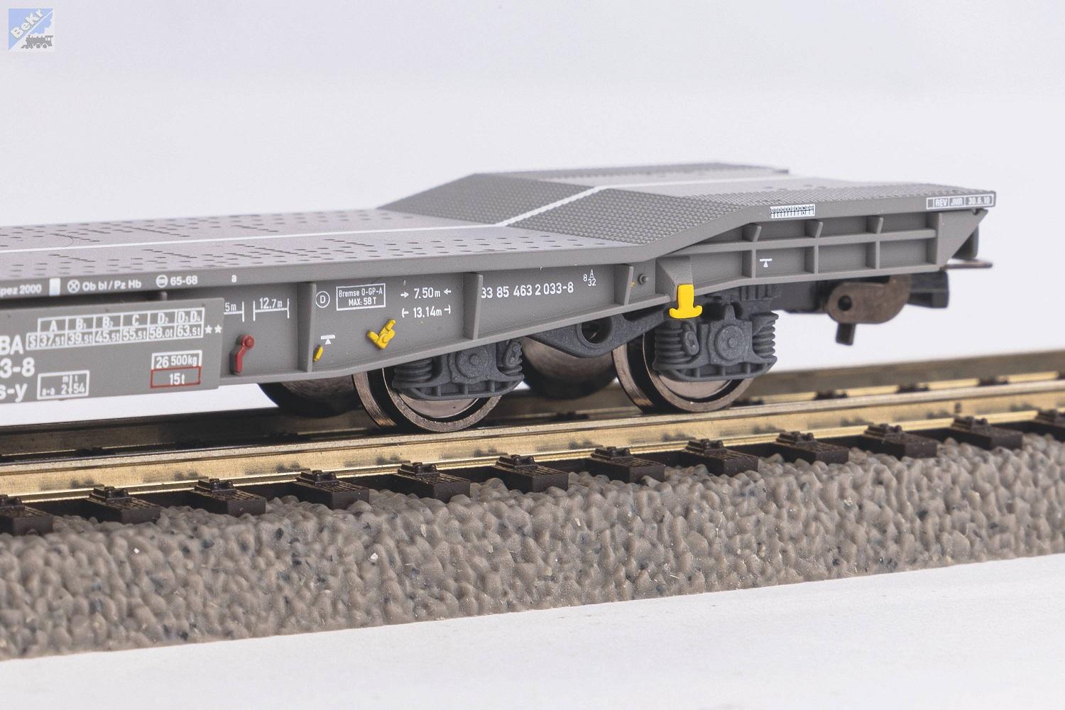 Piko 96694 Plošinový těžkotonážní 4-osý vůz Slmmnps-y CH - LBA (SBB)