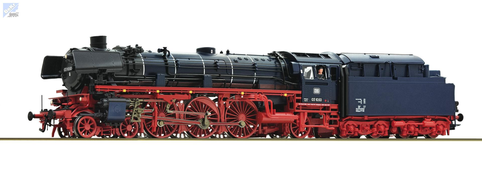 Roco 70031 Parní lokomotiva BR 03.1050 DB „Modrý Mauricius“ se zvukem