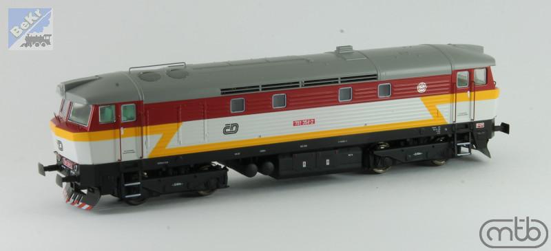 MTB 751354 Dieselová lokomotiva 751 354 ČD Zamračená