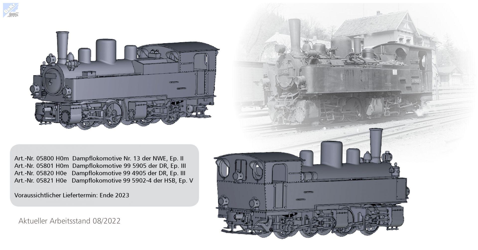 Tillig 05820 Parní lokomotiva 99 4905 DR