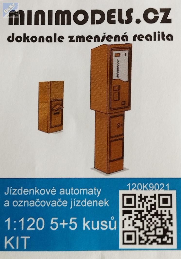Minimodels 120K9021 Jízdenkové automaty a označovače jízdenek, 5 + 5ks - stavebnice