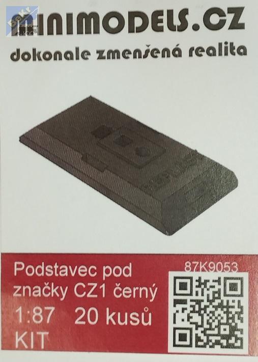 Minimodels 87K9053 Podstavec pod značky CZ1, černý, 20ks/bal.