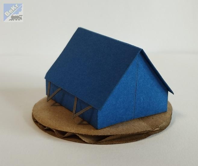 BuBi-model H070076Hm Stan áčko, modrý, 30 x 23 x 20 mm, hotový, sestavený a nabarvený model