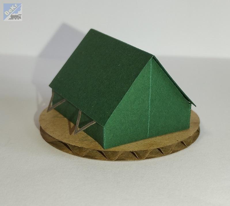 BuBi-model TT70076Hz Stan áčko, zelený, 23 x 18 x 15mm, hotový, sestavený a nabarvený model