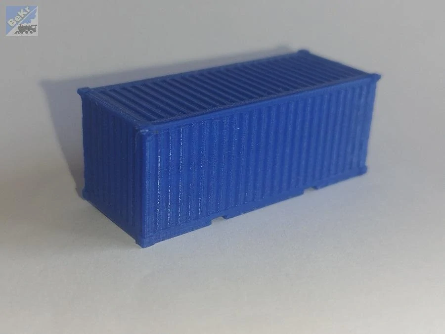 Vláčky 3D print 21068 Kontejner modrý