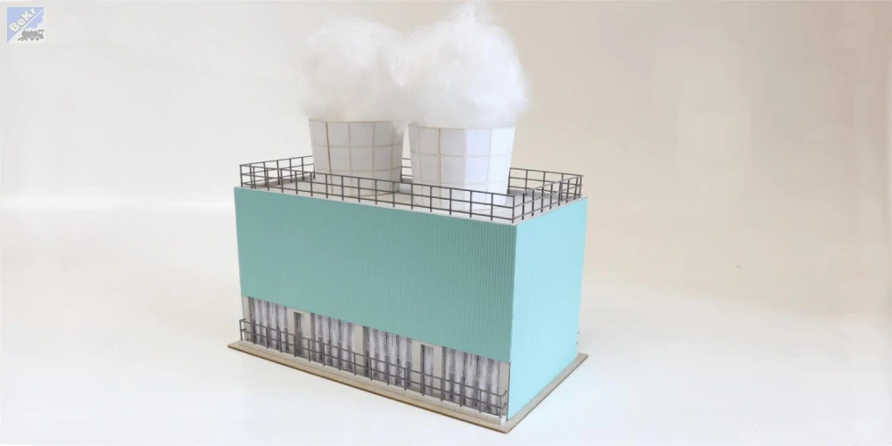 Igra model 231017 Chladící budova, stavebnice Laser Cut 