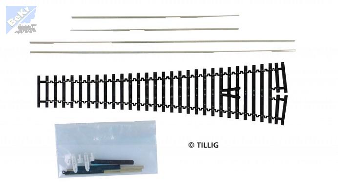 Tillig 83420 Stavebnice výhybky flexibilní 15°, délka 166 mm
