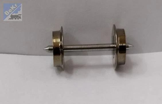 Roco 124472 Dvojkolí kovové soustružené průměr 7,6 mm, oska 18,75 mm jednostranně izolované