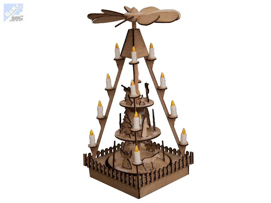 Noch 14395 Vánoční trh Pyramida, stavebnice LASER CUT