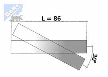 Tillig 83170 K 2: Křižovatka 30°, délka 83 mm