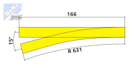 Tillig 83332 EW 2 výhybka rovná levá 15°, délka 166 mm