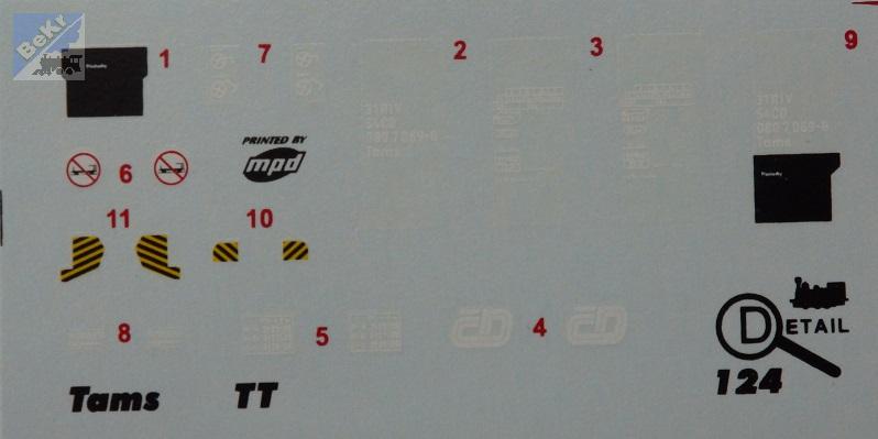 Detail 3124 Obtisk na nákladní vůz Tams ČD