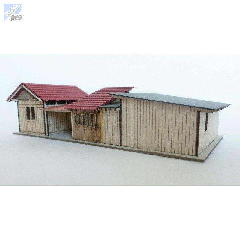 Igra model 160004 Sestava kůlen Malá Hraštice, stavebnice Laser Cut