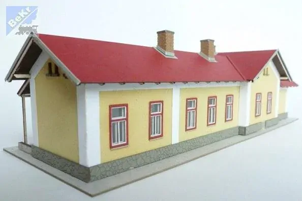 Igra model 151013 Výpravní budova Malá Hraštice, stavebnice Laser Cut