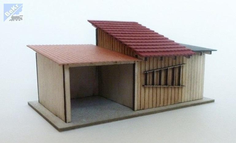 Igra model 160003 Trojice kůlen Malá Hraštice, stavebnice Laser Cut