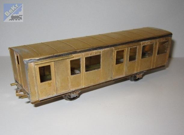 Jan Cekul H029 Set tří přívěsných vůz Clm / CDlm (1932-35) s vnitřním osvětlením, stavebnice z leptu