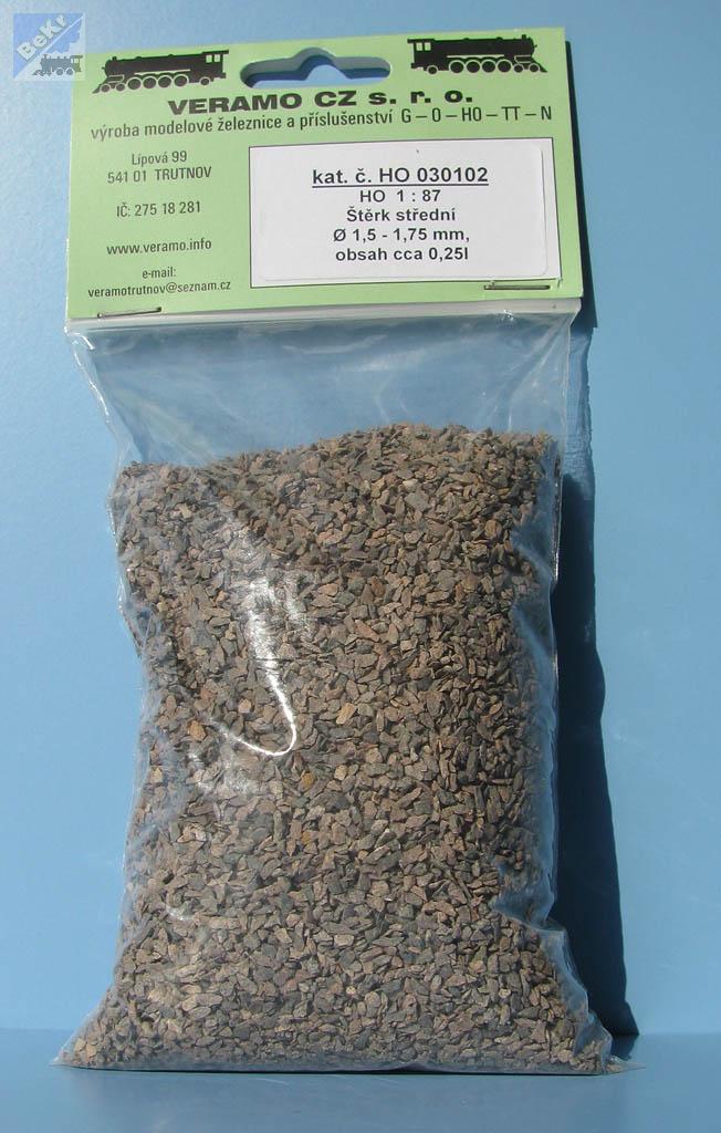 VERAMO CZ H0030102 Štěrk střední, 1,5 - 1,75 mm, obsah cca 0,25l