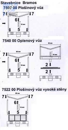 Bramos 9024 Řetízek 320mm plošinového vozu