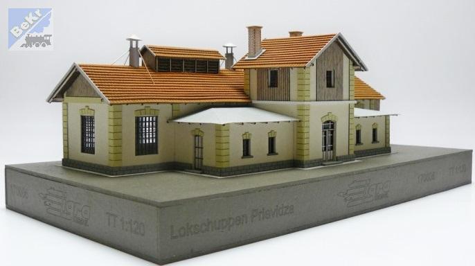 Igra model 170006 Výtopna jedno stání s vodárnou Prievidza, stavebnice Laser Cut