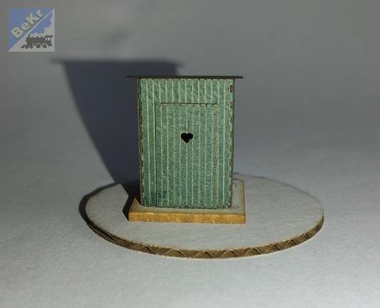 BuBi-model H070060z Kadibudka, zelená, 20 x 19 x 29 mm, hotový, sestavený a nabarvený model