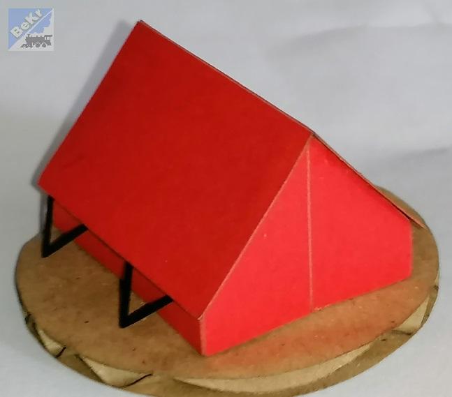 BuBi-model H070076Hč Stan áčko, červený, 30 x 23 x 20 mm, hotový, sestavený a nabarvený model