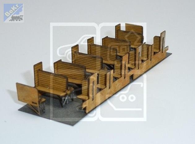 Igra model 111008 Sedadla do vagónu, stavebnice Laser Cut