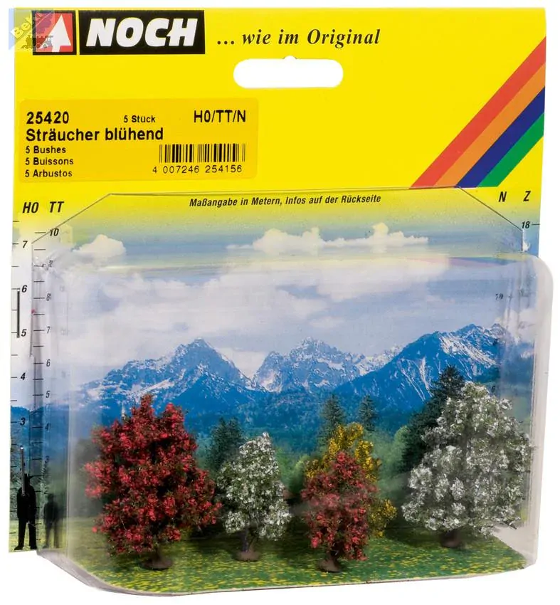 Noch 25420 Keře barevné, 3 - 4 cm, 5ks