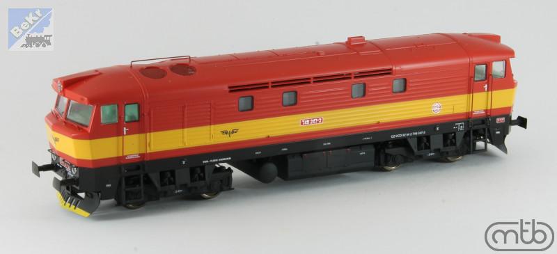 MTB 749247 Dieselová lokomotiva 749 247-3 ČD Zamračená