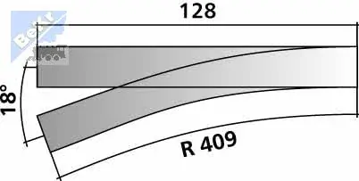 Tillig 85637 Výhybka rovná pravá na dřevěných pražcích 18°, R 409, délka 128 mm, Elite