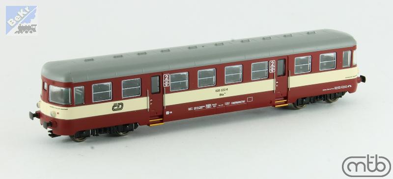 MTB 761222 Přípojný 4-osý vůz Btx k motorové jednotce M240/820 ČD