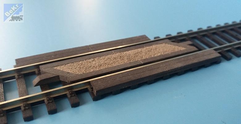 VERAMO CZ H0050213 Přejezd šikmý P/L pro kolej výšky - 2,5 mm PATINA