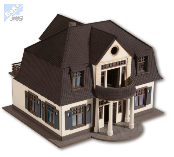 Noch 66507 Hořící nevěstinec s mikrozvukem a světelnými efekty, stavebnice Laser Cut technologie