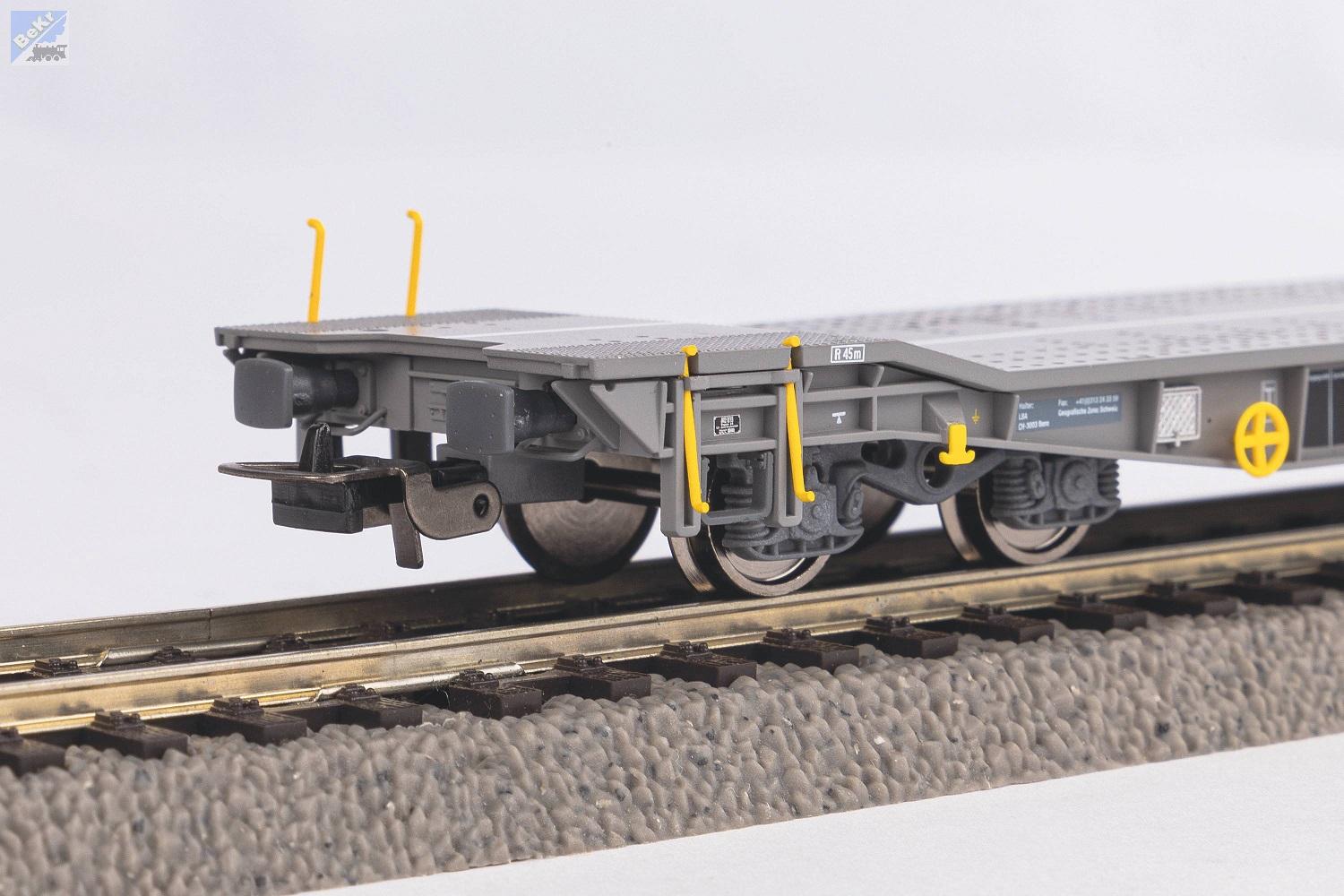 Piko 96694 Plošinový těžkotonážní 4-osý vůz Slmmnps-y CH - LBA (SBB)