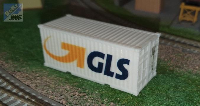 Vláčky 3D print 30111 Kontejner bílý GLS