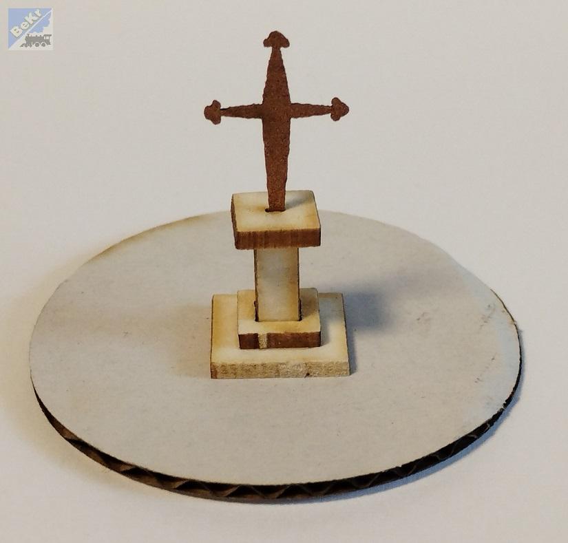 BuBi-model N70003 Boží muka, 10 x 10 x 28 mm, hotový, sestavený a nabarvený model