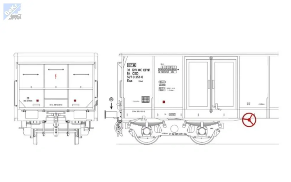 Bramos 7001 10 Obtisk ČSD Eas 31 54 597 0 115-9