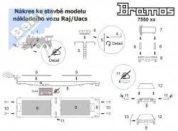 Bramos 7550 70 Stavebnice 4-osého nádobového vozu Raj/Uacs - bílomodrá, 26 2.8 - původní forma, bez obtisku