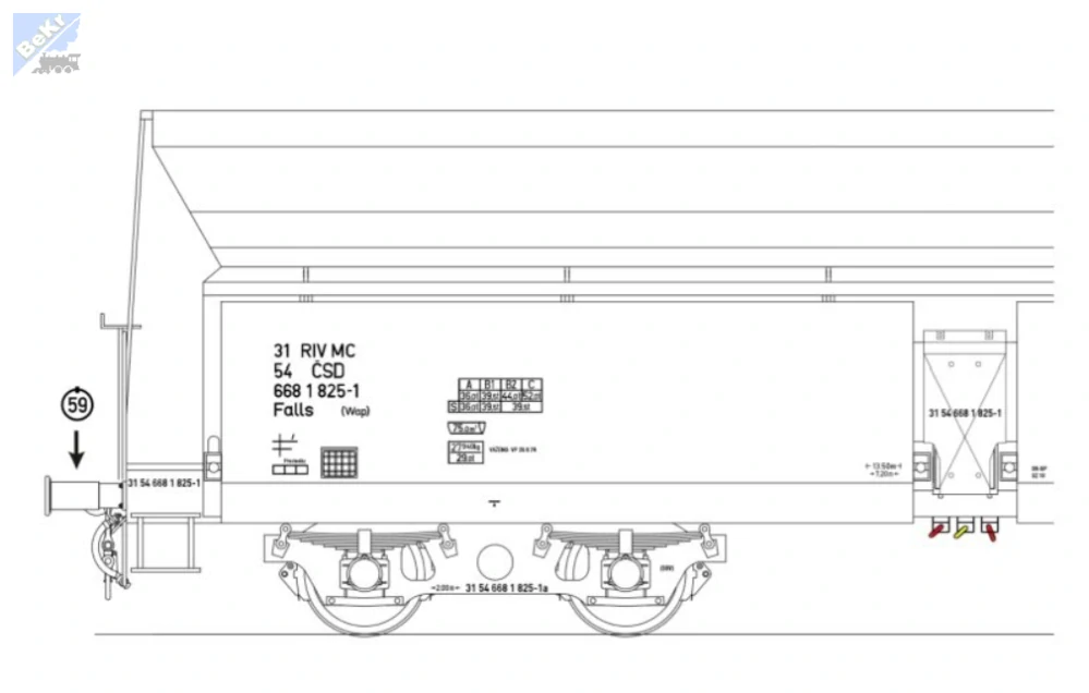 Bramos 7000 13 Obtisk ČSD Wap 31 54 668 1 825-1