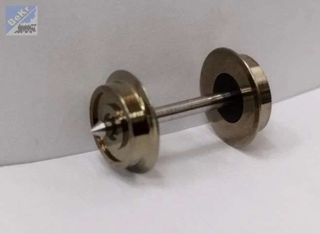 Roco 124472 Dvojkolí kovové soustružené průměr 7,6 mm, oska 18,75 mm jednostranně izolované