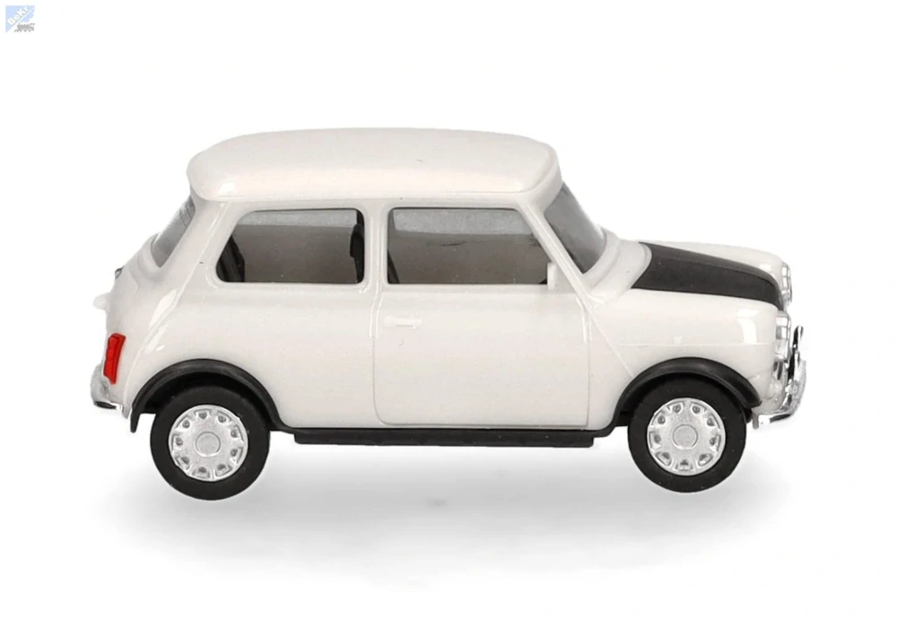 Herpa 421140-002 Mini Cooper Mayfair (s pravostranným řízením), stará anglická bílá