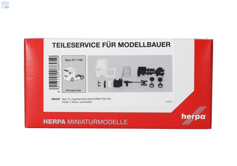 Herpa 086059 Tahač MAN TGX XXL, stavebnice, 2ks/bal.