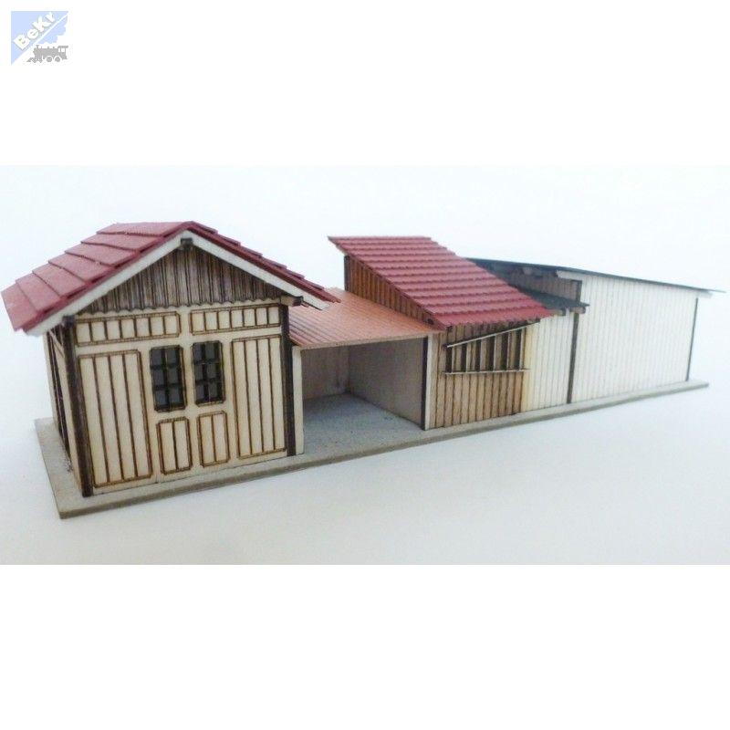 Igra model 160004 Sestava kůlen Malá Hraštice, stavebnice Laser Cut