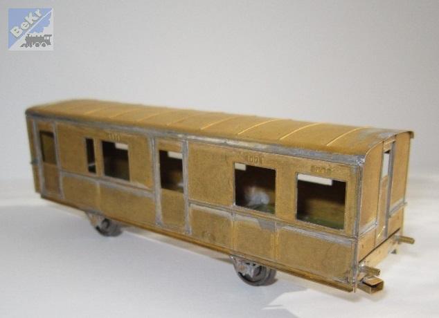 Jan Cekul H029 Set tří přívěsných vůz Clm / CDlm (1932-35) s vnitřním osvětlením, stavebnice z leptu