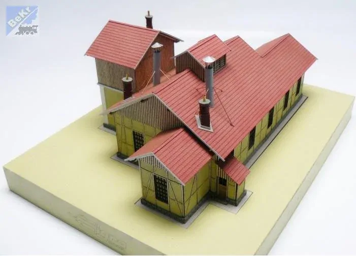 Igra model 161017 Výtopna Zwettl dvě stání, stavebnice Laser Cut