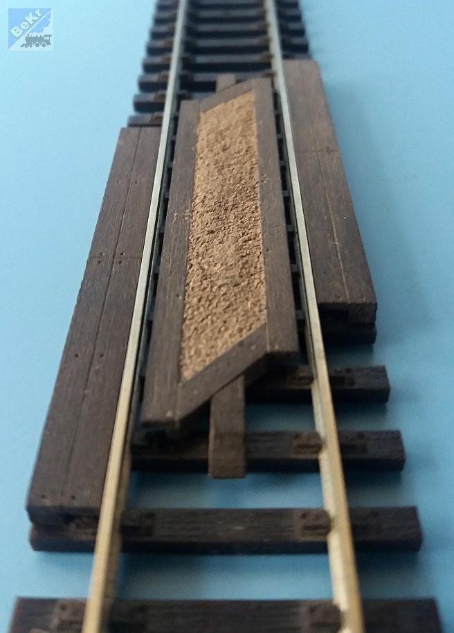 VERAMO CZ H0050219 Přejezd šikmý P/L pro kolej výška 2,1 mm PATINA
