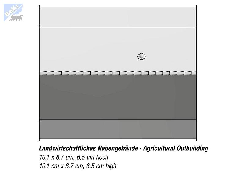 Noch 66715 Zemědělská přístavba, 101 x 87 x 65mm, stavebnice Laser Cut technologie